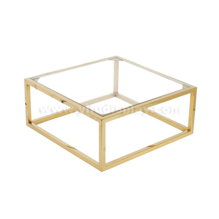 Metal Polished Gold Shoe Shelf 