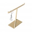 Polished Gold Metal T-bar Jewelry Display Stand